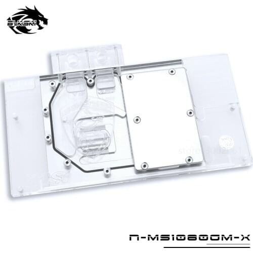 BYKSKI Water Block use for MSI GTX1080/1070TI/1070/1060 Gaming X 8G ARMOR / Full Cover Graphics Card Copper Raidator RGB