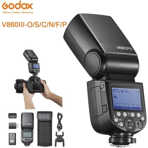 Godox V860III V860 III E-TTLII HSS 1/8000 2.4G Li-ion Battery Speedlite Flash For Fuji Olympus Panasonic Sony Canon Nikon Pentax