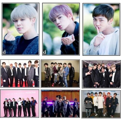 South Korean Groups K-POP LOVE Yourself Bangtan Boys Album Map Of The Soul Persona Self Photo Cards Poster wall sticker 3002