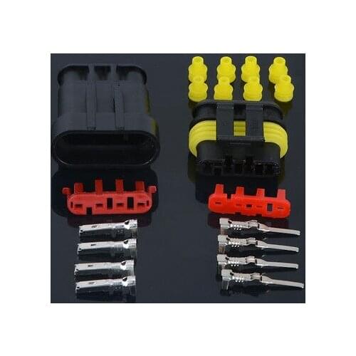 10sets 4Pin Way Electrical Waterproof Male Female Automotive wire Connector Plug