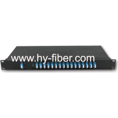Free Shipping 16 Channels C21-C36 Dual Fiber DWDM Mux Demux with Expansion Port, FMU 1U Rack Mount, LC/UPC