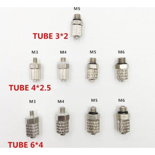 30 Pieces M5 - 6mm Straight Pneumatic Pipe Air Hose Quick Fitting Mini Connector 4M3/ 4M5/ 6M5