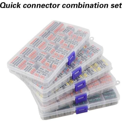 45/65/80pcs Mixed Box Orange Mini Quick Wire Connector Terminal Block Cable Copper Soft Wire Set Combination Packages 0.08-4mm