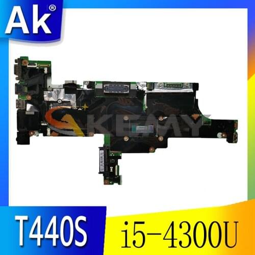Akemy For Lenovo THINKPAD T440S NM-A052 04X3901 04X3902 04X3903 04X3905 04X3906 Laptop Motherboard With i5-4300U UMA 100% Tested