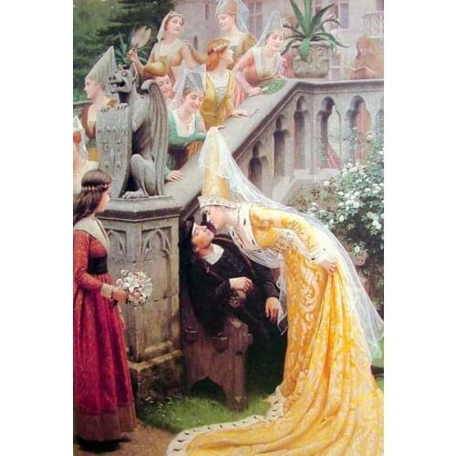 Free shipping queen portrait picture classical court figure oil painting printed on canvas home wall art decoration pictures