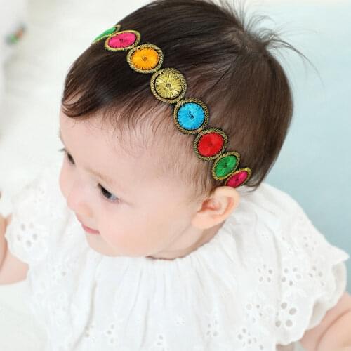 Baby floral crown flower handmade roses adorable toddler rainbow headbands Girls colorful floral crown Hair accessories HB413S