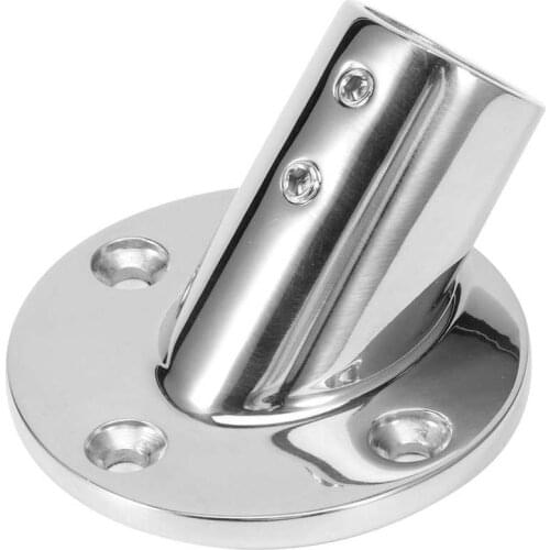 Hand Rail Fitting 45 Degree Round Tube Base Hand Rail Railing Fitting 316 Stainless Steel Marine Boat Hardwares