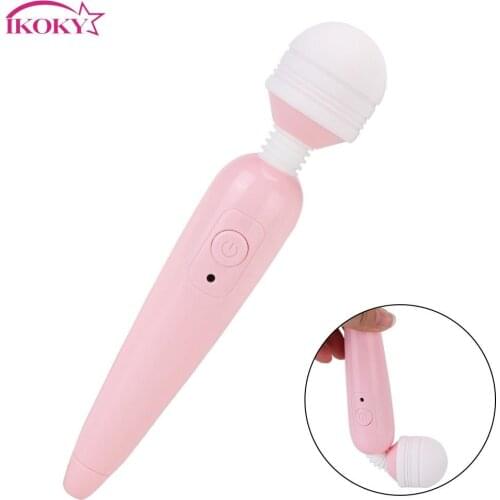 IKOKY 10 Speed Dildo Vibrator Stick Wireless Sex Toys for Women G Spot Vagina Vibrator Clitoral Stimulator AV Magic Wand