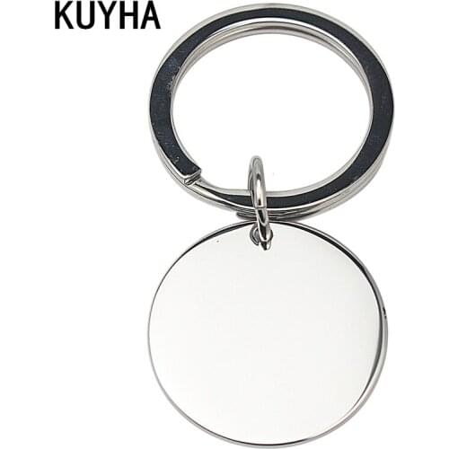 Creative Keychain Keyring for Men Laser Logo/Name Key Chain Charms Keychain Jewelry New Year Present