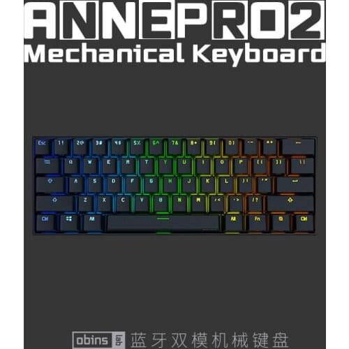 ANNE PRO 2 Annie Bluetooth Mechanical Keyboard Dual-mode RGB 60% Key Position Notebook Keypad USB Bluetooth Wireless Link