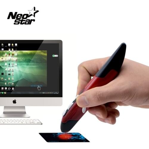 2 in 1 Mini Wireless USB Optical Pen Mouse Laser Pointer Adjustable 500/1000DPI for PC Laptop Desktop PPT