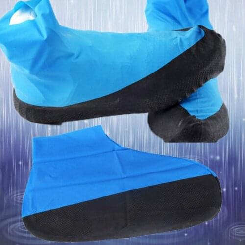 Reusable Latex Waterproof Shoes Covers Anti-Slip Overshoes Rubber Rain Boots Shoes Protector Case Accessories Couvre Chaussure