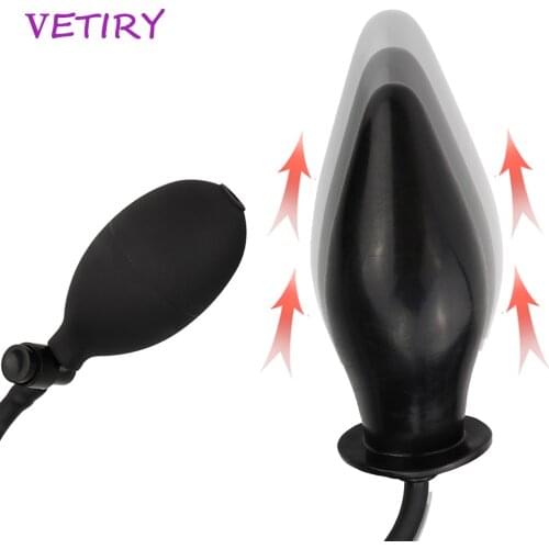 Inflatable Anal Plug Anal Dilator Expandable Butt Plug Backyard G-spot Massager Silicone Adult Products Sex Toys for Women Men