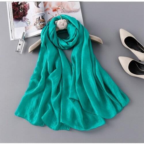 New Spring Dutch linen solid color Silk Scarf Women Wraps Shawls and Scarves 190*100cm Hijabs Solider Colors Beach Cover up