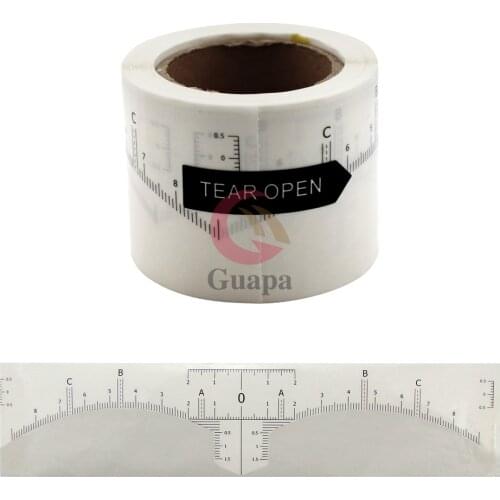50pcs/Lot Disposable Eyebrow Ruler Sticker Adhesive Microblading Guide Permanent Makeup Microblading Shaping Tools
