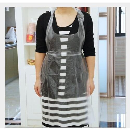 Disposable Aprons Plastic Transparent Sanitary Cleaning Apron For Women Men Kitchen Cooking Household Daily Use