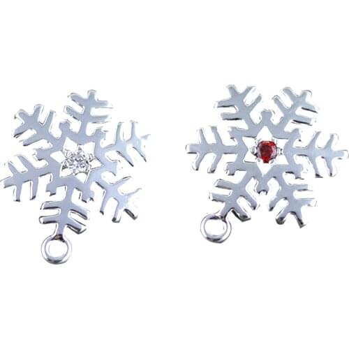 5pcs Wholesale Fashion Jewelry Red Crystal Rhinestone pendants Beautiful Snowflake Flower Necklace For Women Statement Jewelry