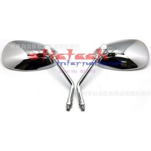 By DHL or Fedex 20pair Motorcycle Accessories Chrome Rearview Mirror Chopper Bike Side Mirror 10mm For Honda Kawasaki Suzuki