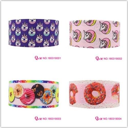 Q&N ribbon 16mm 22mm 25mm 38mm 50mm 75mm cartoon printed grosgrain ribbon webbing 50yards/roll for hair tie free shipping