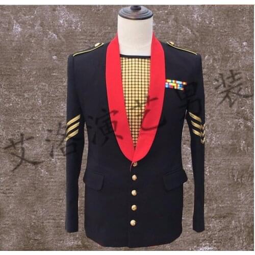 S-3xl New Catwalk Black Suit Jacket Mens Floral Blazer Nightclub Bar Dj Hosting Singer Costumes Vintage Party Wear Casual Suit