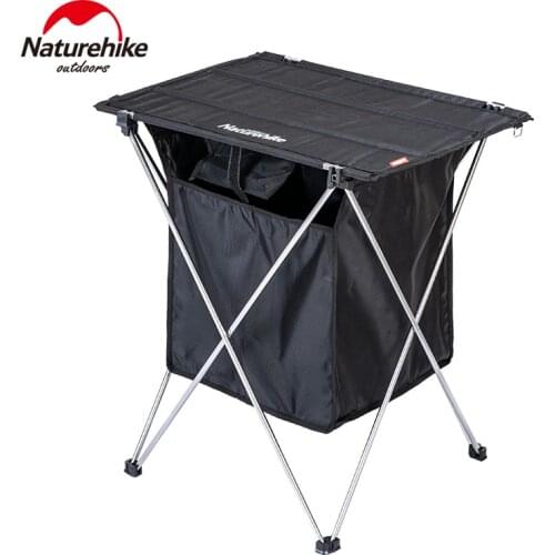 Naturehike Outdoor Folding Storage Box Table Portable Splicing Camping Aluminium Alloy Table BBQ Picnic Table Storage Box Table