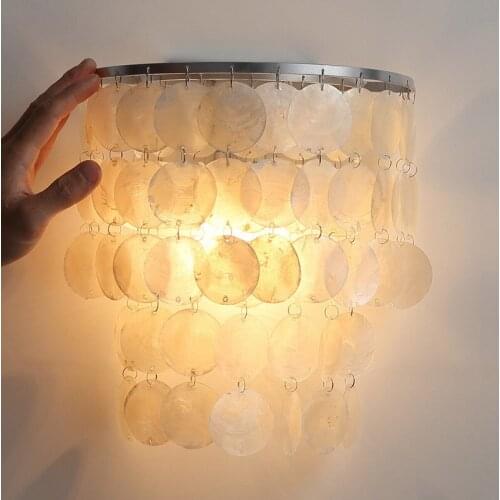 Modern shell wall lamp new design bedroom bedside wall sconce living room TV background wall lights