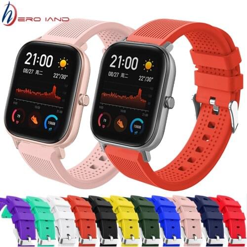 Sport silicone strap For Xiaomi Huami Amazfit GTS/GTR Bracelet Wrist strap For Huami Amazfit GTS 42mm band for Huami Amazfit GTR