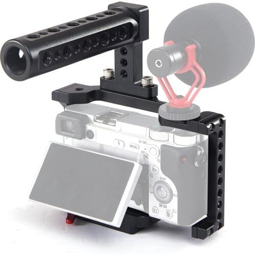 Andoer Camera Cage Video Stabilizer with Detachable Quick Release Plate Cold Shoe Mount for Sony A6500/A6400/A6300/NEX7 Camera