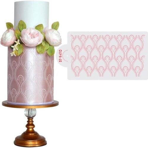 Peacock Shaped Cake Stencils Diy Spray Stencils Mold Coffe Template Mold Spray Moulds Cake Decoration Tools Pastry Mould Tools