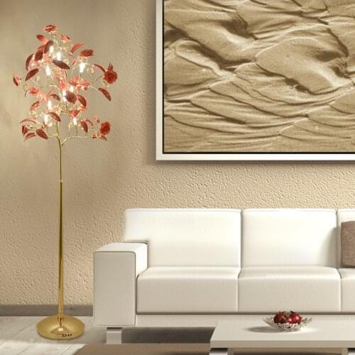 Vertical post-modern floor lamp ceramic crystal tree lamp living room bedroom coffee table lamp simple bedside lamp