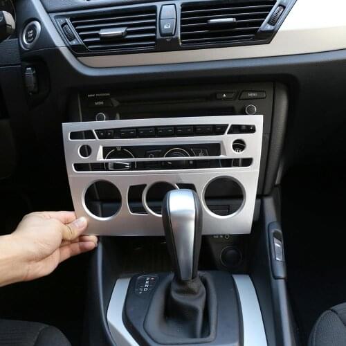 Interior Mouldings ABS Chrome Car Center Console Air Conditioning Volume Frame Trim for BMW X1 E84 2010-2015 Modle Accessories