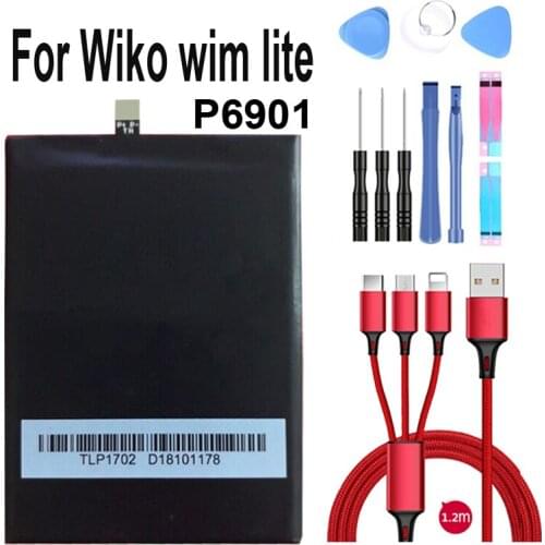 YDLBAT 3.85V 3000mAh 455471 cell phone battery For Wiko Wim Lite P6901 Battery with Repair Tools for gift+USB cable+toolkit
