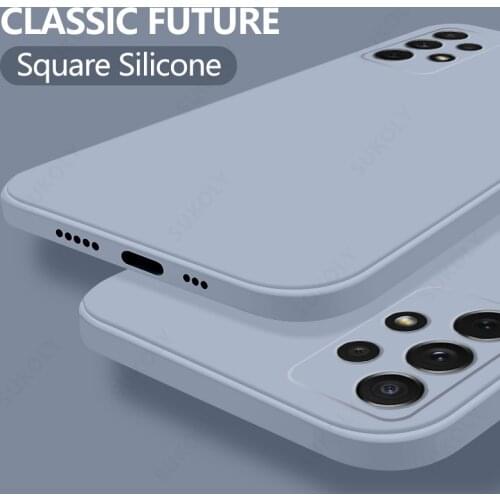 For Samsung S21 Ultra S20 FE S10 Plus A52 A72 A51 A70 A32 A50 A21s Note 20 Ultra S21FE Liquid Silicone Case Camera Protect Cover