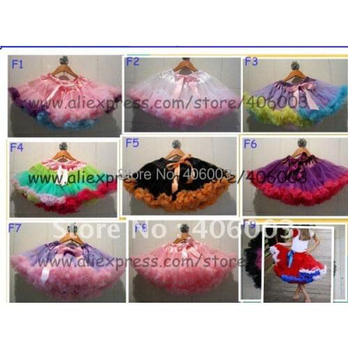 Premium pettiskirt girls chiffon fluffy dance pettiskirts tutu princess