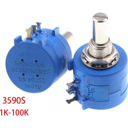 1pcs 3590S 1K 2K 5K 10K 20K 50K 100K Ohm Precision Potentiometer Adjustable Resistor 3590 102 103 502 103 203 503 104