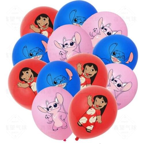 10pcs/12pcs/15pcs Lilo & Stitch Birthday Party Latex Balloons Kids Birthday Party Decoration Baby Shower Balloon Globos Supplies