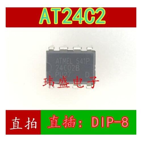 10pcs AT24C02 24C02N 24C02BN 24C02 EEPROM DIP8