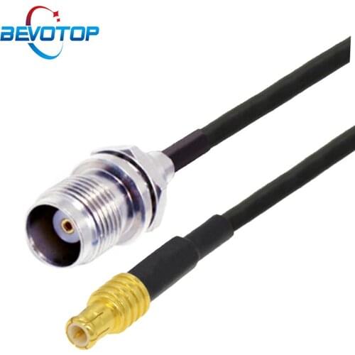 100PCS/LOT TNC Female Bulkhead Jack to MCX Male Straight Plug Adapter RG174 Cable Extension Jumper RF Coaxial Cable 15CM 6inch