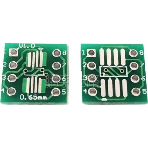 20PCS TSSOP8 SSOP8 SOP8 to DIP8 Transfer Board DIP Pin Board Pitch Adapter TSSOP-8 SSOP-8 SOP-8 to DIP-8 5.0