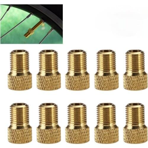 4PCS Bicycle Valve Adapter Pump Convert Presta To Schrader Copper Valve Adaptor Wheels Gas Nozzle Tube Tool Bike Accessories