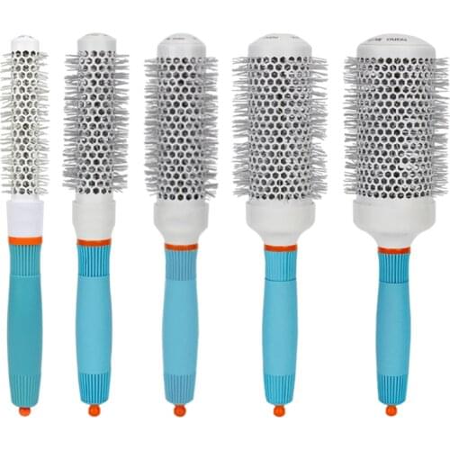 Q1QD Anti-Static Comb Detangling Round Hair Brush Professional Round Barrel Brushes Styling Curling and Straightening Tools for