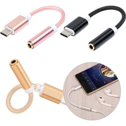 Audio Adapter USB Type C to 3.5 Earphone Cable Adapter Male to 3.5mm AUX Audio Female Jack for Letv 2 2Pro Max2 aux cable