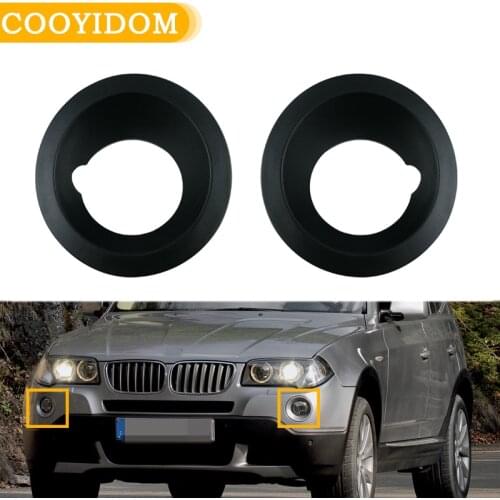 Car Left Right Front Bumper Fog Light Cover Chrome Front Fog Light Trim Cover For BMW X3 E83 2004-2006 51113400911 51113400912