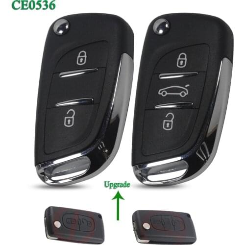 Bilchave 5pcs Modified VA2/HU83 Blade CE0536 Flip Car Remote Key Shell 2/3BT Fob For Peugeot 307 408 308 3008 For Citroen C2
