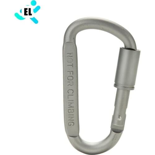 D-Type Aluminum Alloy Carabiner Buckle Camping Equipment Backpack Buckle Water Bottle Hanging Buckle Snap Hook Keychain