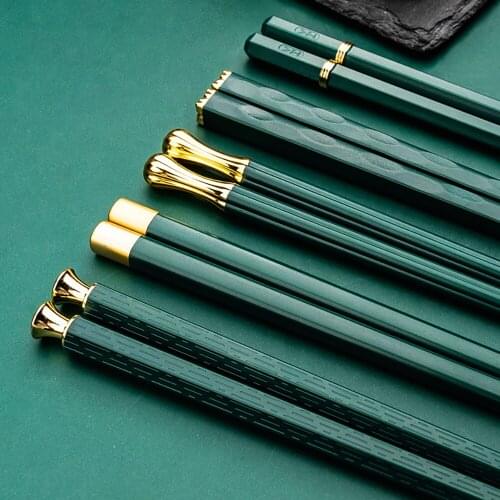 5pairs/Set Home Chopsticks Hotel Restaurant Japanese-Style Anti-Scalding Non-Slip High-Temperature Chopsticks Kitchen Supplies