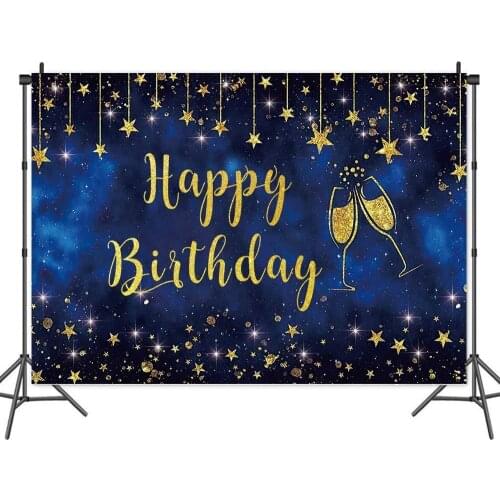 Blue Theme Stars Snowflakes Backdrops Photos Background Decor for Birthday Portrait Photography Photocall Studio Props