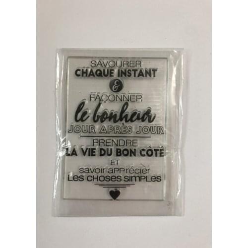 French Transparent Clear Stamp for DIY scrapbooking seal Card Making C289