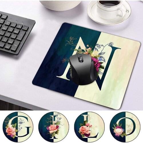 Smooth Waterproof PU Leather Mini Computer Mouse-pad Portable Game Laptop Mouse Pad Letter Pattern Durable Game Mouse Mat