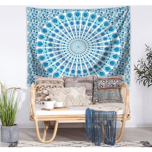 200x150cm Mandala Tapestry New Beach Towel Round Folding Wall Hanging Boho Beach Camping Carpet Blanket Outdoor Picnic Mat
